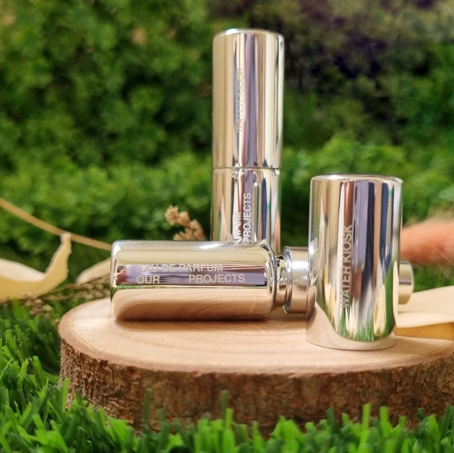 jasa sablon botol parfum botol dengan ukuran 10 ml